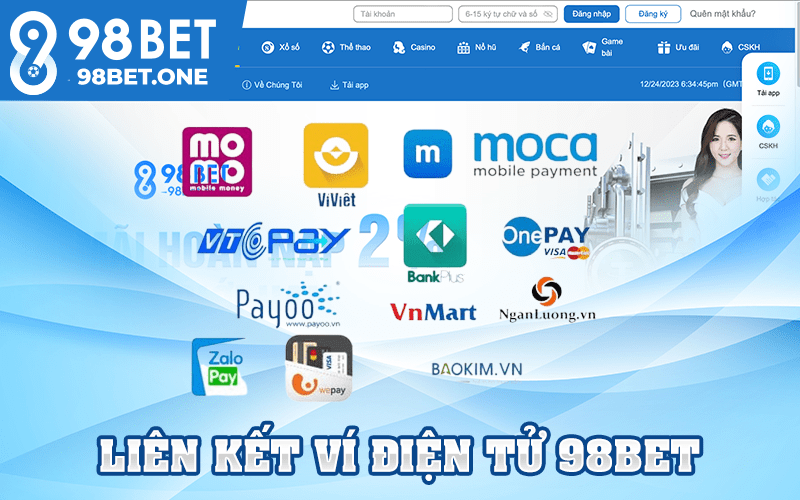 Rút tiền 98bet qua ví điện tử